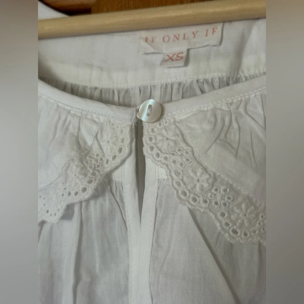 NWOT If Only If Eponine Blouse in white size XS Small - Picture 12 of 16